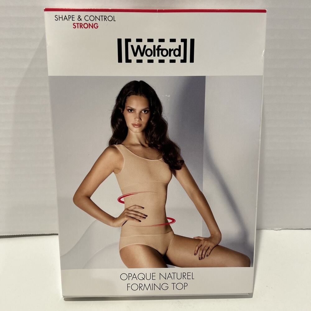 Wolford Women's Opaque Naturel Forming Top 51180 Powder Body Shaper Small NWT